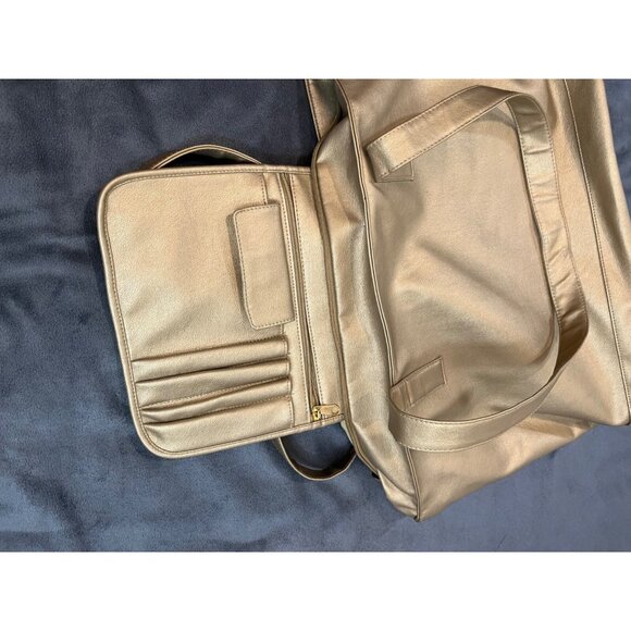 Gold Tone Large Satchel Bag - Picture 10 of 16